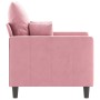 Sillón de terciopelo rosa 60 cm en Sofás | Comprar online en Foru.es