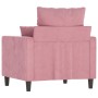 Sillón de terciopelo rosa 60 cm en Sofás | Comprar online en Foru.es