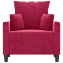 Sillón de terciopelo rojo tinto 60 cm en Sofás | Comprar online en Foru.es