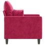Sillón de terciopelo rojo tinto 60 cm en Sofás | Comprar online en Foru.es
