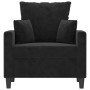 Sillón de terciopelo negro 60 cm en Sofás | Comprar online en Foru.es