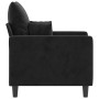 Sillón de terciopelo negro 60 cm en Sofás | Comprar online en Foru.es