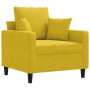 Sillón de terciopelo amarillo 60 cm en Sofás | Comprar online en Foru.es