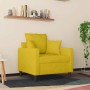 Sillón de terciopelo amarillo 60 cm en Sofás | Comprar online en Foru.es