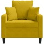 Sillón de terciopelo amarillo 60 cm en Sofás | Comprar online en Foru.es
