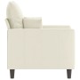Sillón de terciopelo color crema 60 cm en Sofás | Comprar online en Foru.es