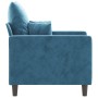Sillón de terciopelo azul 60 cm en Sofás | Comprar online en Foru.es