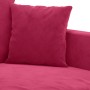 Sofá de 2 plazas de terciopelo rojo tinto 120 cm en Sofás | Comprar online en Foru.es