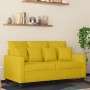 Sofá de 2 plazas terciopelo amarillo 120 cm en Sofás | Comprar online en Foru.es