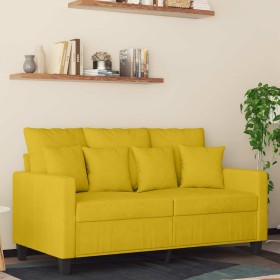 Sofá de 2 plazas terciopelo amarillo 120 cm en Sofás | Comprar online en Foru.es