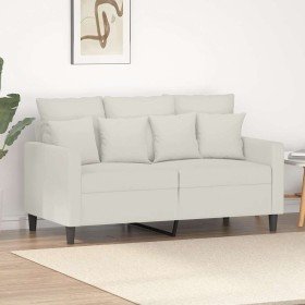 Sofá de 2 plazas terciopelo color crema 120 cm en Sofás | Comprar online en Foru.es