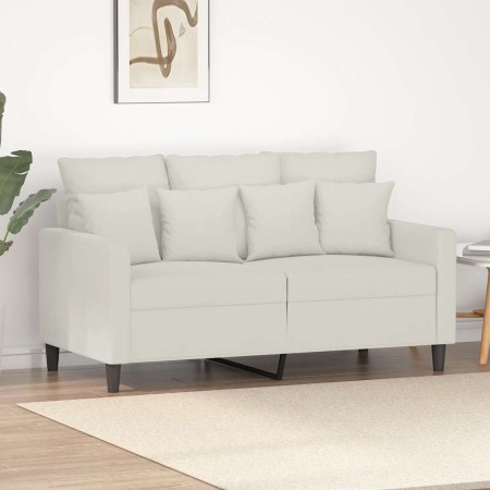 Sofá de 2 plazas terciopelo color crema 120 cm en Sofás | Comprar online en Foru.es