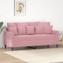 Sofá de 2 plazas terciopelo rosa 140 cm en Sofás | Comprar online en Foru.es