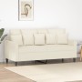 Sofá de 2 plazas terciopelo color crema 140 cm en Sofás | Comprar online en Foru.es