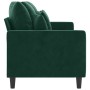 Sofá de 3 plazas terciopelo verde oscuro 180 cm en Sofás | Comprar online en Foru.es