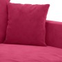 Sofá de 3 plazas de terciopelo rojo tinto 180 cm en Sofás | Comprar online en Foru.es