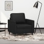 Sillón cuero sintético negro 60 cm en Sofás | Comprar online en Foru.es
