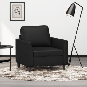 Sillón cuero sintético negro 60 cm en Sofás | Comprar online en Foru.es