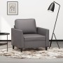 Sillón cuero sintético gris 60 cm en Sofás | Comprar online en Foru.es