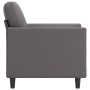 Sillón cuero sintético gris 60 cm en Sofás | Comprar online en Foru.es