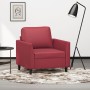 Sillón cuero sintético rojo tinto 60 cm en Sofás | Comprar online en Foru.es