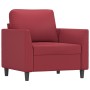 Sillón cuero sintético rojo tinto 60 cm en Sofás | Comprar online en Foru.es