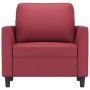 Sillón cuero sintético rojo tinto 60 cm en Sofás | Comprar online en Foru.es