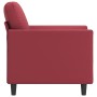 Sillón cuero sintético rojo tinto 60 cm en Sofás | Comprar online en Foru.es