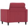 Sillón cuero sintético rojo tinto 60 cm en Sofás | Comprar online en Foru.es