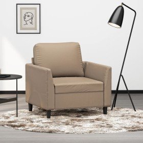 Sillón cuero sintético color capuchino 60 cm en Sofás | Comprar online en Foru.es