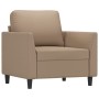 Sillón cuero sintético color capuchino 60 cm en Sofás | Comprar online en Foru.es