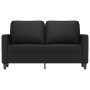 Sofá de 2 plazas de cuero sintético negro 120 cm en Sofás | Comprar online en Foru.es