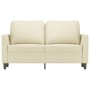 Sofá de 2 plazas de cuero sintético color crema 120 cm en Sofás | Comprar online en Foru.es