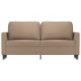 Sofá de 2 plazas de cuero sintético color capuchino 140 cm en Sofás | Comprar online en Foru.es