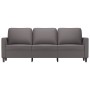 Sofá de 3 plazas de cuero sintético gris 180 cm en Sofás | Comprar online en Foru.es