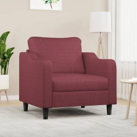 Sillón de tela rojo tinto 60 cm en Sofás | Comprar online en Foru.es