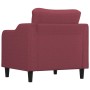 Sillón de tela rojo tinto 60 cm en Sofás | Comprar online en Foru.es
