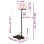 Canasta de baloncesto polietileno blanco 216-250 cm de vidaXL, Canastas de baloncesto - Ref: Foro24-93655, Precio: 87,88 €, D...