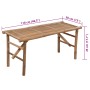 Banco de jardín plegable con cojín bambú 118 cm en Bancos de jardín | Comprar online en Foru.es