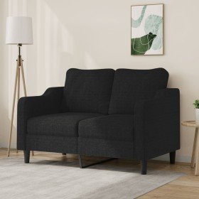 Sofá de 2 plazas de tela negro 120 cm en Sofás | Comprar online en Foru.es
