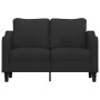 Sofá de 2 plazas de tela negro 120 cm en Sofás | Comprar online en Foru.es