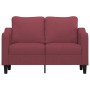 Sofá de 2 plazas de tela rojo tinto 120 cm en Sofás | Comprar online en Foru.es