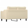 Sofá de 2 plazas de tela color crema 140 cm en Sofás | Comprar online en Foru.es