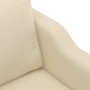 Sofá de 2 plazas de tela color crema 140 cm en Sofás | Comprar online en Foru.es