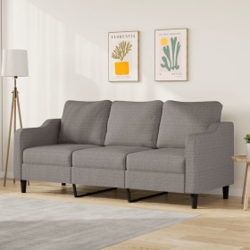 Sofá de 3 plazas de tela gris taupe 180 cm en Sofás | Comprar online en Foru.es