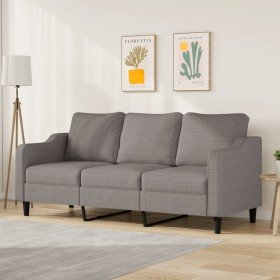 Sofá de 3 plazas de tela gris taupe 180 cm en Sofás | Comprar online en Foru.es