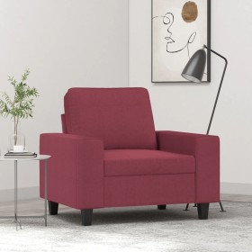 Sillón de tela rojo tinto 60 cm en Sofás | Comprar online en Foru.es