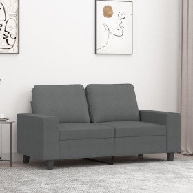 Sofá de 2 plazas de tela gris oscuro 120 cm en Sofás | Comprar online en Foru.es