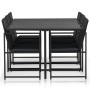 Set comedor de jardín 7 piezas y cojines ratán sintético negro de vidaXL, Conjuntos de jardín - Ref: Foro24-44444, Precio: 44...