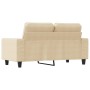 Sofá de 2 plazas de tela color crema 120 cm en Sofás | Comprar online en Foru.es